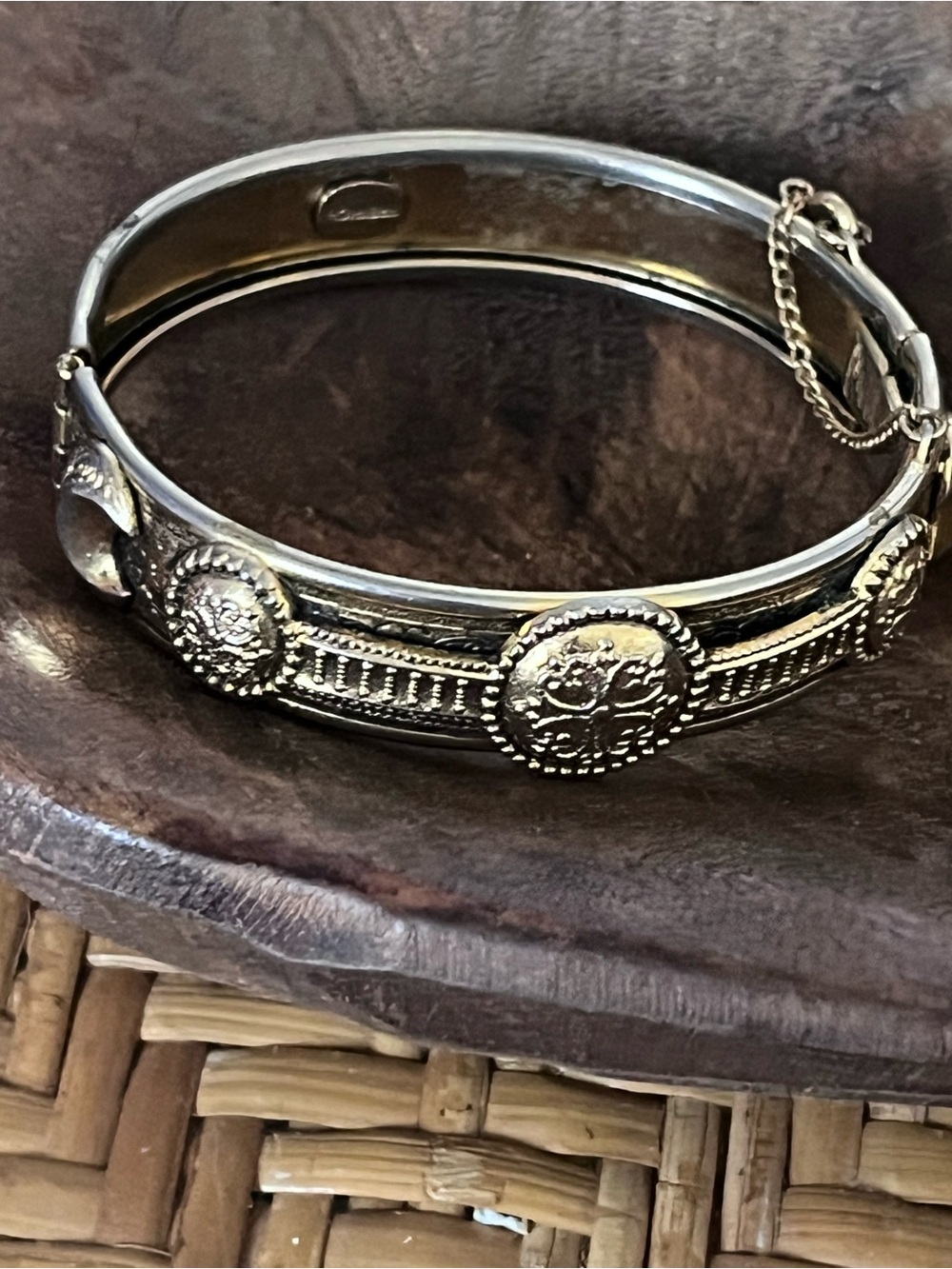 Antique Victorian bangle bracelet Freirich Signed
